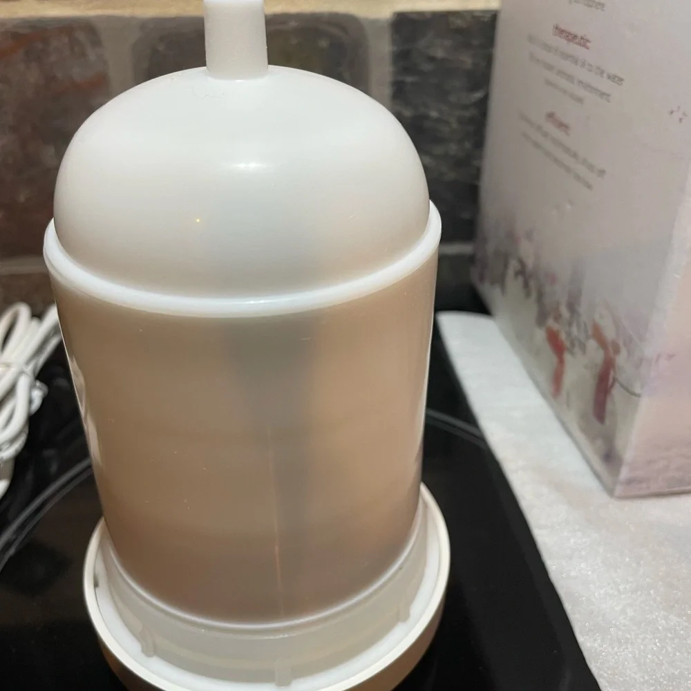 Sparoom Snowman Ceramic Oil Diffuser with USB cord to settings & off button
